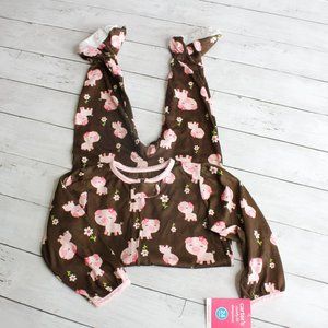 Carter's Baby Girl Footie Pajama Sleeper Size 24 Months Brown Pink Pig